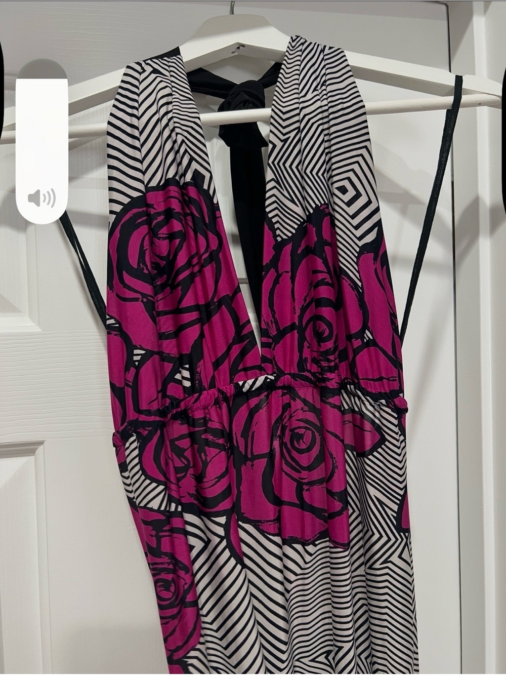cameo VTG Y2K 90’s Flowy Beachy Boho Fairy  Halter Maxi Deep-V Dress M - Picture 2 of 10
